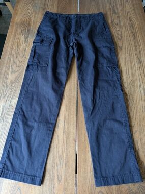 Lands End Mens Dark Blue Cargo Pant Size 34 Traditional Fit